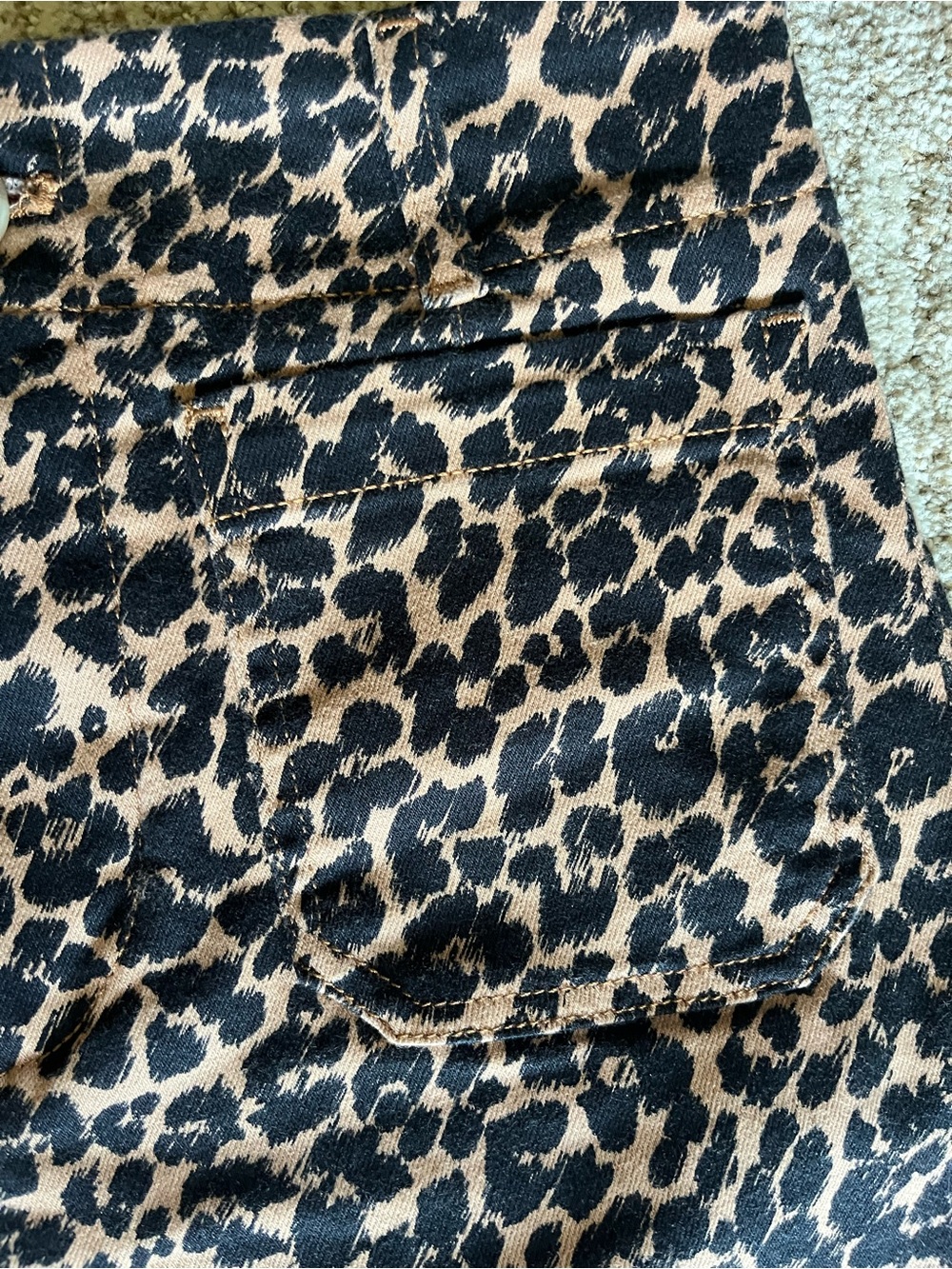 Maeve Colette High-Rise Wide-Leg Cropped Jeans in Leopard - Picture 6 of 8
